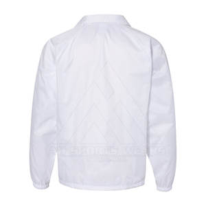 Coupe-vent graphique brodé avec logo personnalisé du fabricant Veste de sport pour hommes en nylon uni boutonné - Product Image 3
