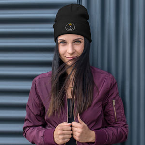 Bonnet brodé Ike-Conic en tissu tricoté avec logo sur le devant - Product Image 1