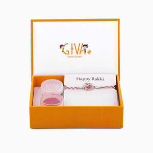 Joyas de diseño de elefante bebé Rakhi para niños de plata y oro para niños - Product Image 6