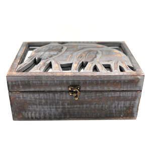 Ensemble de 3 boîtes à bijoux forme carrée Bijus boîte à bibelots meilleure qualité différentes tailles en bois pour pierres précieuses et placement de pierres - Product Image 5