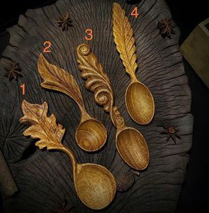 Juego de cucharas de madera natural de alta calidad: utensilios de cocina hechos a mano, seguros para alimentos, exportación sostenible. - Product Image 6