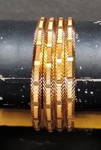 ซื้อกำไลข้อมือชุบทอง22CT ชุดกำไลทรงกลมสำหรับสตรีกำไลข้อมือแฟชั่นโดยผู้ส่งออก - Product Image 3