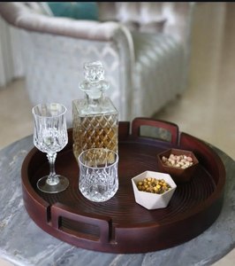 Creative Design Wood Serving <b>tray</b> Platter Rustic Wooden <b>Tray</b> for Dips <b>Snacks</b> Cupcake Charcuterie Housewarming Gift At Best Price - Product Image 6