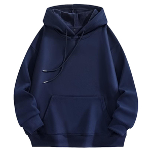 NOUVEAU LOGO PERSONNALISÉ PULLOVER HOODIE POUR HOMME EN COTON POLYESTER AVEC POCHE KANGOUROU ET CORDON À CAPUCHE - Product Image 1