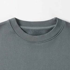Sudaderas de hombre de color gris venta logotipo personalizado bordado cuello redondo sudaderas con capucha invierno Casual Regular Fit 100% algodón polar - Product Image 3