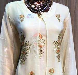 Designer moderne non cousu brodé à la main Premium Indian Fashion-Forward Salwar Kameez pour les fêtes Beautiful Indian - Product Image 2