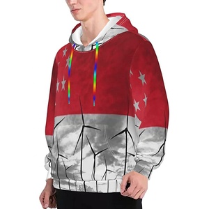 Sweats à capuche zippés unisexes avec poche à cordon de serrage blanc Sublimation sur toute la surface vêtements d'hiver pour hommes de grande taille - Product Image 1