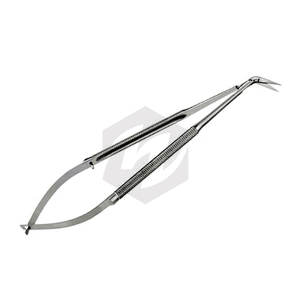 Micro tijeras profesionales en ángulo 60 longitud de la hoja 15 mm puntas afiladas/afiladas longitud Total 165 mm 6,12 pulgadas) instrumentos médicos - Product Image 2