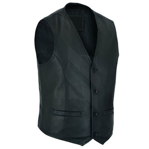 Chaleco y chaleco de cuero genuino para hombre Estilo informal transpirable para invierno Nueva llegada Ropa exterior - Product Image 3