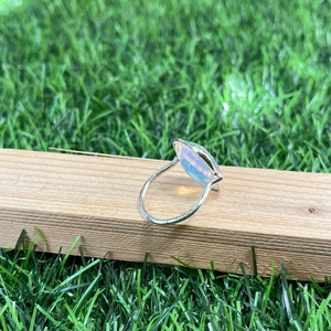 Angel Aura Quartz Gemstone <b>Ring</b> 925 Sterling Silver Handmade Boho Jewelry Statement <b>Ring</b> Gift for Her Elegant <b>Crystal</b> <b>Ring</b> - Product Image 4
