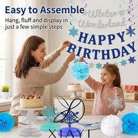 Kit de ballons Joyeux Anniversaire avec rideau en aluminium et confettis étoiles pour décorations de fête d'anniversaire garçons et filles