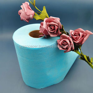Papier essuie-tout industriel en rouleau, 1 pli, en pâte recyclée, bleu, enroulement robuste, vente en gros directe usine Vietnam - Product Image 3