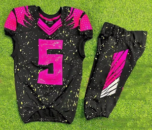 Venta al por mayor de calidad única personalizada uniforme de fútbol americano equipo 100% poliéster uniformes de fútbol americano - Product Image 1