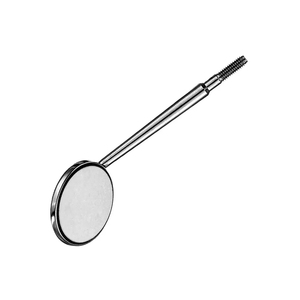 Miroir buccal dentaire à tête rhodiée, surface avant simple, à embase conique, instruments manuels en acier inoxydable, poignée ergonomique pour os - Product Image 1
