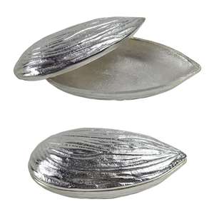 Cajas de aluminio de almendras Contenedor de fruta seca/Bandeja de servicio/Caja de fruta seca para decoraciones Diwali | Bandeja de servicio de metal dorado para mesa - Product Image 5