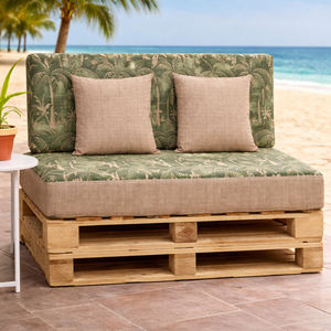 Ensemble de 4 coussins de palette d'extérieur en tissu durable 120x80 + 120x50 cm pour canapé de jardin, épaisseur 12 cm avec housse amovible - Product Image 1