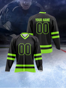 Maillot de hockey sur glace pour hommes 2025, nom et numéro personnalisés, entraînement sportif d'équipe, fitness, hip-hop, fête, loisirs quotidiens - Product Image 2