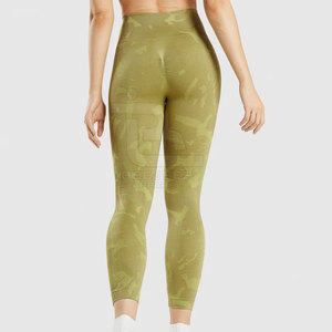 Las mallas de entrenamiento para mujer más vendidas, transpirable, 100% de algodón, cintura media, impresión por sublimación personalizada - Product Image 2