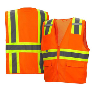 Chaleco de seguridad de construcción transpirable ligero con cremallera y múltiples bolsillos Chaleco de seguridad industrial Proveedor de fábrica - Product Image 4