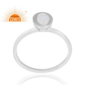 Anillo de piedras preciosas de Luna arcoíris Natural de Plata de Ley 925 más vendido, joyería personalizada para mujer, regalo para ella - Product Image 1