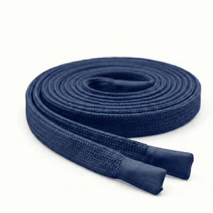 Cordones Planos con Logotipo Personalizado |   Cordones trenzados de poliéster/algodón para sudaderas y pantalones con puntas de plástico/silicona/metal OEM - Product Image 6