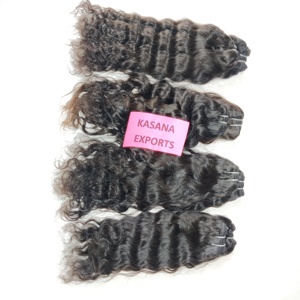 Extensiones de cabello virgen crudo para mujeres indias, cutícula barata alineada, tejido sin procesar, paquete de Color negro Natural - Product Image 3