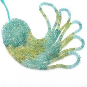 Cuentas de Aguamarina Multicolores Naturales Más Vendidas, Cuentas de Piedras Preciosas Sueltas de Aguamarina de 4x5, Hilo de Cuentas, Joyería de Verano con Arcoíris Perfecto - Product Image 3