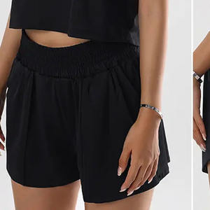 Wholesale Two-Piece Set <b>Women</b> Clothing Summer Solid Crop Top <b>Shorts</b> <b>Short</b> Sleeve Set / High Quality Custom Logo <b>Women</b> 2pcs Set - Product Image 5