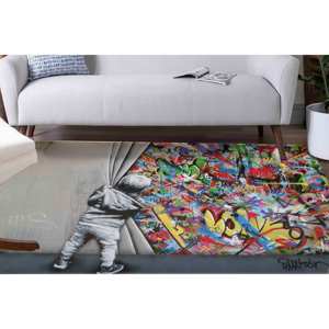 Alfombra con Diseño de Grafiti de Banksy: Arte Moderno, Alfombra Antideslizante, Alfombra Impresa, Alfombra Delgada No Tejida - Product Image 2