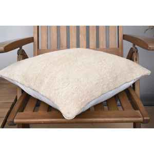 Beige Wool Rug 18x18 Inch Woven Vintage Pattern <b>Pillow</b> Rustic/Primitive Style - Product Image 4