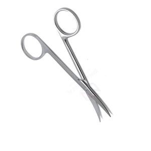 Ciseaux dentaires manuels incurvés de haute qualité 4,5 pouces |   Ciseaux orthodontiques en acier inoxydable allemand de qualité supérieure, certifiés CE pour la dentisterie - Product Image 5