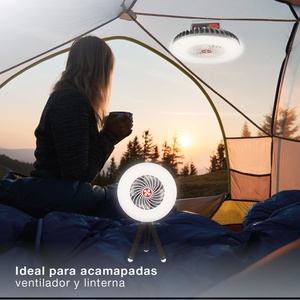 Mini ventilatore solare con luce e treppiede 4W 250Lm (Niaros 300040005) - Product Image 6