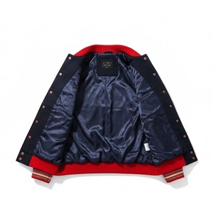 Veste d'hiver unisexe matelassée à col montant, style rétro, color block, streetwear décontracté, mode urbaine, cuir - Product Image 3