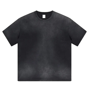 Vente en gros T-shirt sans manches oversize 100% coton de haute qualité pour hommes Streetwear T-shirt lourd délavé à l'acide pour hommes - Product Image 2