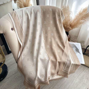 Winter Womens <b>Long</b> Double-Sided Letter <b>Scarf</b> Warm Stylish Polyester Shawl for Cold Weather - Product Image 2