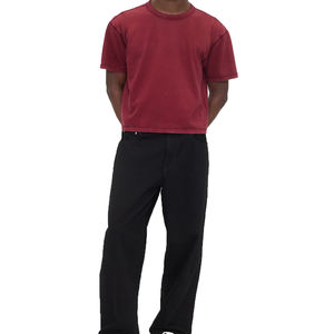 Haute qualité Vintage poids lourd hommes T-shirts 100% coton surdimensionné t-shirt recadrée Streetwear blanc t-shirt goutte épaule - Product Image 4