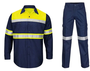 ชุดคลุมกันเปื้อนเพื่อความปลอดภัยชุดคลุมทำงาน Hi VIS มองเห็นได้ชัดมีน้ำหนักเบาสะท้อนแสง - Product Image 6