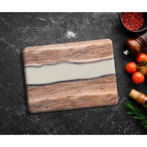 KHOOSI OVERSEAS, tabla de cortar moderna de fábrica promocional hecha de madera y resina, última llegada - Product Image 1