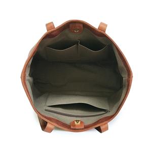 Bolso Tote de Cuero Genuino Marrón, Bolso de Mano Grande Estilo Vintage para Mujer, Bolso de Hombro para Portátil con Dos Correas y Cremallera, Bolso de Uso Diario - Product Image 5