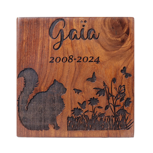 Urna grabada de palisandro para mascotas, recuerdo conmemorativo para gatos y perros, urnas de cremación para cenizas de mascotas, urnas de cremación grabadas personalizadas - Product Image 3