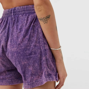 Shorts Premium Femme en Coton Épais Délavé à l'Acide, Style Vintage, Streetwear d'Été, Écologique, Séchage Rapide, Logo Personnalisé, Meilleure Vente - Product Image 4