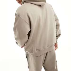 Survêtement d'hiver pour homme en spandex/polyester, personnalisé avec logo imprimé, respirant, polaire, coupe ample, avec fermeture éclair, style boxy, à jambes évasées - Product Image 5