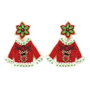 Pendientes Redondos Bordados con Cuentas de Semillas Hechos a Mano para Mujeres y Niñas, Pendientes Hechos a Mano de Alta Calidad de la India - Product Image 6