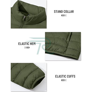Veste d'hiver matelassée décontractée pour homme, coupe ample, coupe-vent, respirante, en nylon/coton, rembourrée de fibres 100 % polyester - Product Image 6
