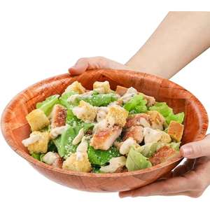 Bol à fruits décoratif personnalisé en bois, ustensile de cuisine multifonctionnel, saladier fait main, bol de service en bois pour la maison, l'hôtel, le mariage - Product Image 2