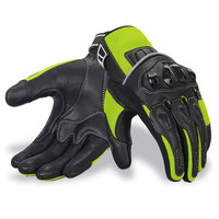 Guantes de Motociclismo FUSION DYNAMICS FD-404 de Cuero Transpirable Alpha Racing, Antideslizantes, Resistentes a Impactos, de Dedo Completo, Deportivos