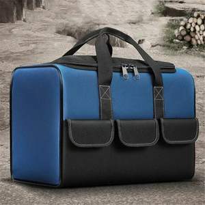 Sac à outils en tissu Oxford imperméable robuste 14in 17in 20in organisateur de stockage d'outils à main multi-poches avec fermeture à glissière - Product Image 2