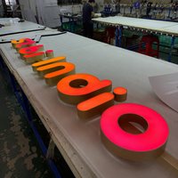 Enseigne lumineuse 3D personnalisée en métal doré EZD, logo rétroéclairé pour vitrine, bureau, hôtel et publicité de bâtiment commercial