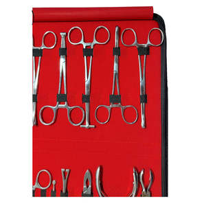 Professional 16-Piece Premium Quality German Stainless Steel Body <b>Piercing</b> Tools <b>Kit</b> Veterinary Surgical Instruments Leather - Product Image 3