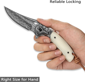 มีดครัวใบตายเหล็กดามัสกัสคาร์บอนสูง ผลิตด้วยกรรมวิธีฟอร์จ ด้ามไม้ ขนาด 12 นิ้ว ระดับอุตสาหกรรม รับผลิตแบบ OEM รับประกัน 3 ปี - Product Image 2